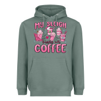 Sage my sleigh runs on coffee Heavyweight Hoodie - MaliasSmallBusiness