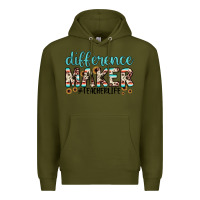 Army Green difference maker Premium Hoodie - JahusDesignShop
