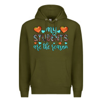 Army Green my students are the reason Premium Hoodie - JahusDesignShop