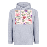Heather Grey positive quotes Heavyweight Hoodie - MaliasSmallBusiness