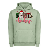 Pigment Oil Green Santa baby Cow Urban Hoodie - JahusDesignShop