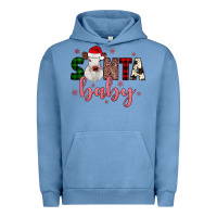 Pigment Pebble Blue Santa baby Cow Urban Hoodie - JahusDesignShop