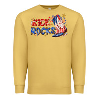 Antique Gold kick rocks cowboy boots fourth of july Premium Sweatshirt - texasbilliewilder