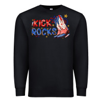 Black kick rocks cowboy boots fourth of july Premium Sweatshirt - texasbilliewilder
