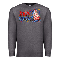 Charcoal Heather kick rocks cowboy boots fourth of july Premium Sweatshirt - texasbilliewilder