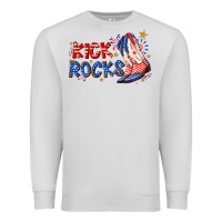 Dove Grey kick rocks cowboy boots fourth of july Premium Sweatshirt - texasbilliewilder