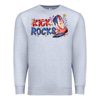 Heather Grey kick rocks cowboy boots fourth of july Premium Sweatshirt - texasbilliewilder