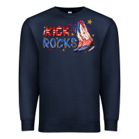 Navy kick rocks cowboy boots fourth of july Premium Sweatshirt - texasbilliewilder