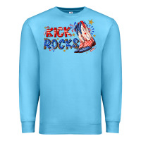 Ocean Blue kick rocks cowboy boots fourth of july Premium Sweatshirt - texasbilliewilder