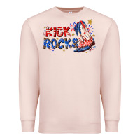 Pale Pink kick rocks cowboy boots fourth of july Premium Sweatshirt - texasbilliewilder