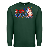 Sports Green kick rocks cowboy boots fourth of july Premium Sweatshirt - texasbilliewilder