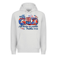Dove Grey with god all things are possible usa Premium Hoodie - AdoDesignShop