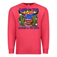 Cardinal land of the free because of the brave Premium Sweatshirt - texasbilliewilder