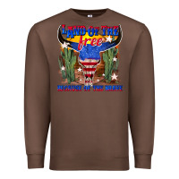 Chestnut land of the free because of the brave Premium Sweatshirt - texasbilliewilder