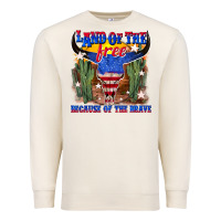 Sandshell land of the free because of the brave Premium Sweatshirt - texasbilliewilder