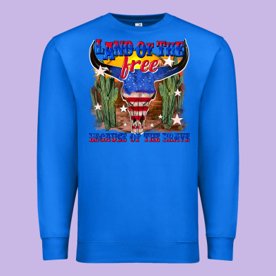 Premium Sweatshirt land of the free because of the brave