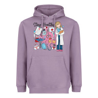 Lavender stay healthy nurse Heavyweight Hoodie - MaliasSmallBusiness