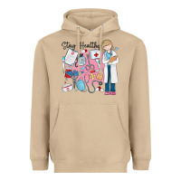 Mushroom stay healthy nurse Heavyweight Hoodie - MaliasSmallBusiness