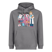 Storm stay healthy nurse Heavyweight Hoodie - MaliasSmallBusiness