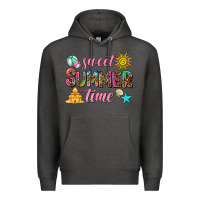 Charcoal Heather sweet summer time Premium Hoodie - AdoDesignShop