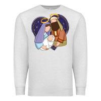 Oatmeal Heather holy night jesus birth Premium Sweatshirt - Zillion Design Studio