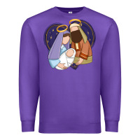 Purple holy night jesus birth Premium Sweatshirt - Zillion Design Studio