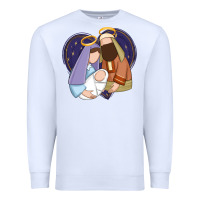 White holy night jesus birth Premium Sweatshirt - Zillion Design Studio