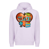 Lilac teach heart Premium Hoodie - JahusDesignShop
