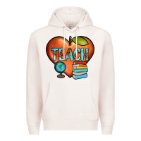 Pale Pink teach heart Premium Hoodie - JahusDesignShop