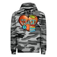 Slate Camo teach heart Premium Hoodie - JahusDesignShop