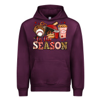 Mauve Wine tis the season baseball Urban Hoodie - Jasminsmagicworld