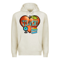 Oatmeal Heather teach heart Premium Hoodie - JahusDesignShop