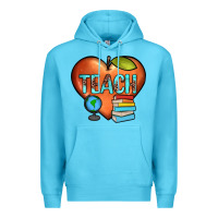 Ocean Blue teach heart Premium Hoodie - JahusDesignShop
