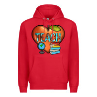 Red teach heart Premium Hoodie - JahusDesignShop