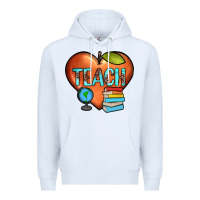 White teach heart Premium Hoodie - JahusDesignShop