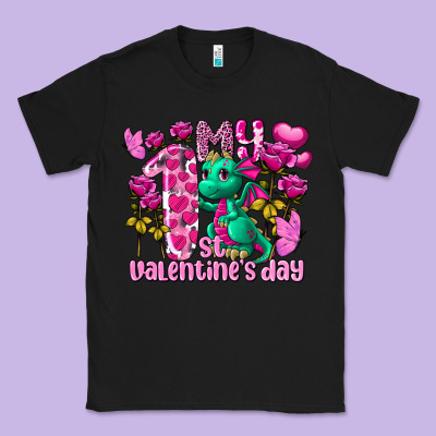 My First Valentine's Day Dragon Classic Tee Designed By Fadigitalartstudio