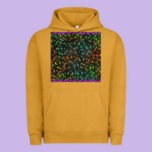 Halloween Witch Symbols Seamless Pattern Urban Hoodie Designed By Bundleandbundleshop