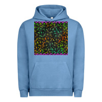 Pigment Pebble Blue halloween witch symbols seamless pattern Urban Hoodie - BundleAndBundleShop