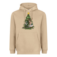 Mushroom hunting christmas tree Heavyweight Hoodie - MaliasSmallBusiness