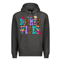 Charcoal Heather summer vibes Premium Hoodie - AdoDesignShop