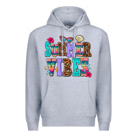 Heather Grey summer vibes Premium Hoodie - AdoDesignShop