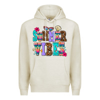 Oatmeal Heather summer vibes Premium Hoodie - AdoDesignShop