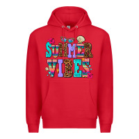 Red summer vibes Premium Hoodie - AdoDesignShop