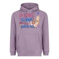 Lavender a whole llama learning going on Heavyweight Hoodie - MaliasSmallBusiness