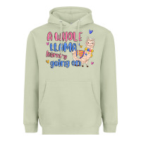 Matcha a whole llama learning going on Heavyweight Hoodie - MaliasSmallBusiness