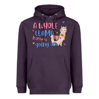 Plum a whole llama learning going on Heavyweight Hoodie - MaliasSmallBusiness