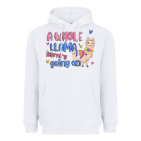 White a whole llama learning going on Heavyweight Hoodie - MaliasSmallBusiness