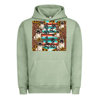 Pigment Oil Green life is better with a pug Urban Hoodie - JahusDesignShop