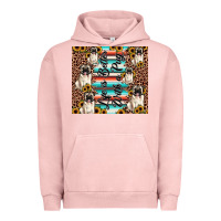 Pigment Salmon life is better with a pug Urban Hoodie - JahusDesignShop