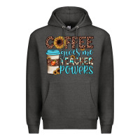 Charcoal Heather coffee gives me teacher powers Premium Hoodie - JahusDesignShop